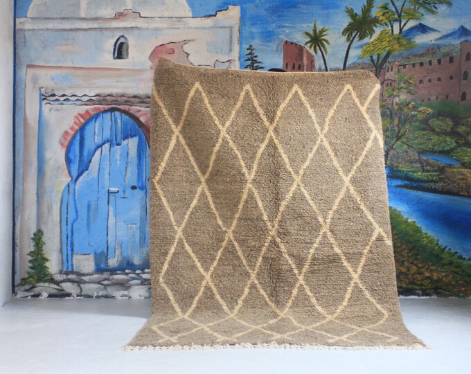 moroccan rug custom beni ouarain - authentic beni ourain rug, moroccan beni rug, natural wool area rug, handmade furniture