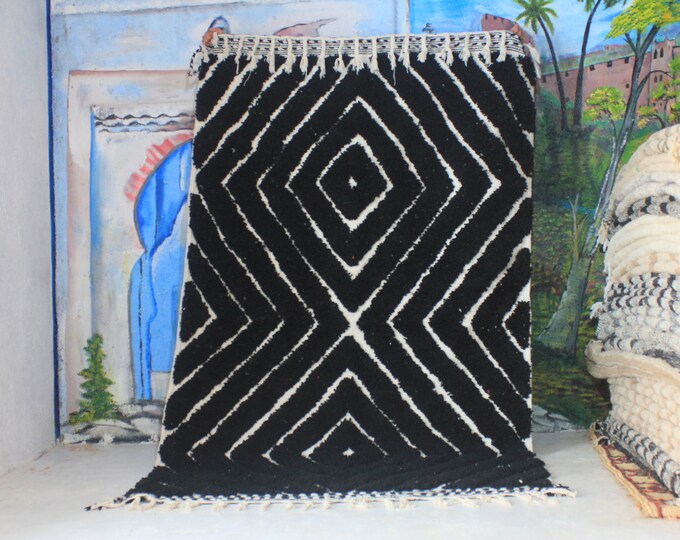 moroccan rug custom beni ouarain - authentic beni ourain rug, moroccan beni rug, natural wool area rug, handmade furniture
