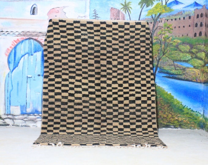 Moroccan Berber Checkered rug, Morocco checker rug, large Morrocan checkerboard rug