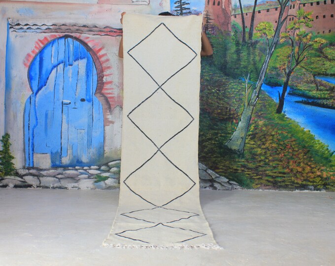 custom runner moroccan Hand knotted Runner rug, wool rug shaggy rug, Authentic Moroccan Rug, Moroccan fluffy Rug