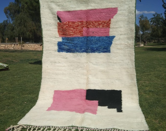 Handmade Moroccan Rug - Full Wool Rug - Custom Rug - Handmade Rug - Genuine Sheep Wool. in two sizes: 2.60X1.50cm and 363X80cm