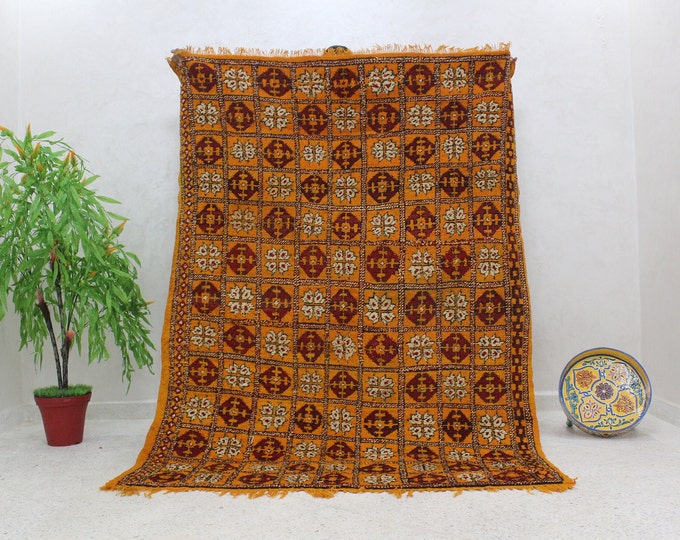 Gorgeous Boujaad Rug 7 x 5 ft, Moroccan Handmade Carpet, Berber Rug, Abstract Rug, boujad rug, Authentic Rug