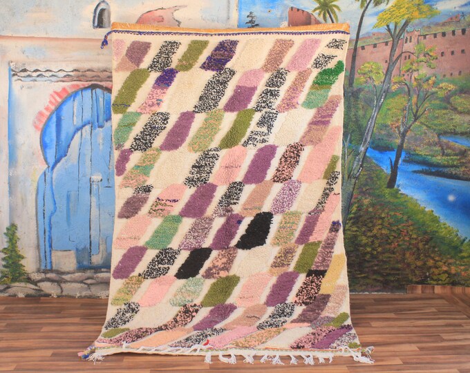 Boujaad Moroccan Rug, Custom Rugs For Living Room, Midcentury Modern Decor, Soft Area Rug, Handmade Home Decor, Morrocan Rug Bohemian
