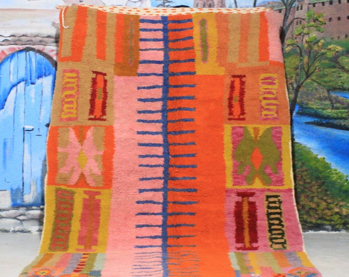 Custom Fabulous Azilal Rug, Authentic Moroccan Rug, Azilal rug, Abstract Multicolored Carpet, Handmade Moroccan Rug, Bohemian rug