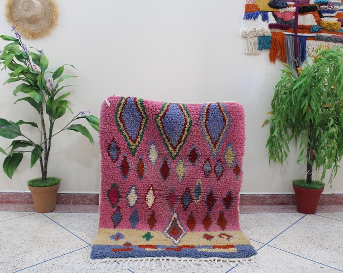 colorful moroccan rug, custom fabulous boujad rug, azilal rug, abstract multicolored carpet, handmade moroccan rug, bohemian rug