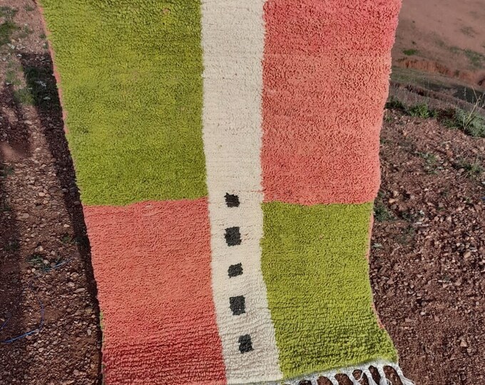 custom fabulous boujad rug, authentic moroccan rug, azilal rug, abstract multicolored carpet, handmade furniture, bohemian rug