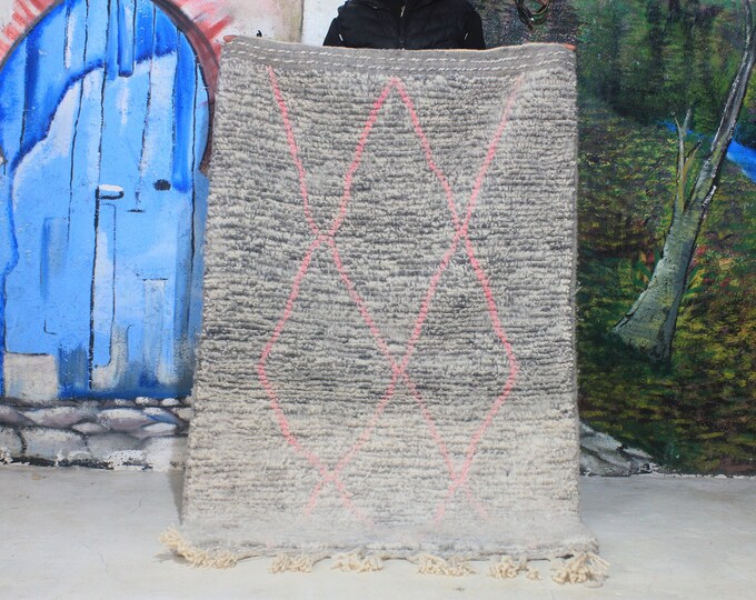 moroccan rug custom beni ouarain - authentic beni ourain rug, moroccan beni rug, natural wool area rug, handmade furniture