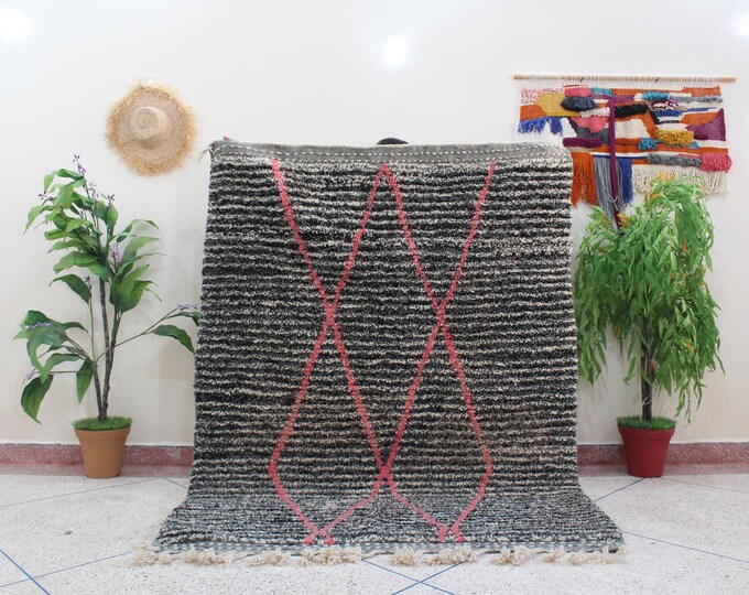 moroccan rug custom beni ouarain - authentic beni ourain rug, moroccan beni rug, natural wool area rug, handmade furniture