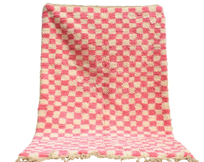 Pink Rug, Authentic Moroccan Rug, Custom Fabulous Boujad Rug, Azilal rug, Abstract Carpet, Handmade Moroccan Rug, Bohemian Rug