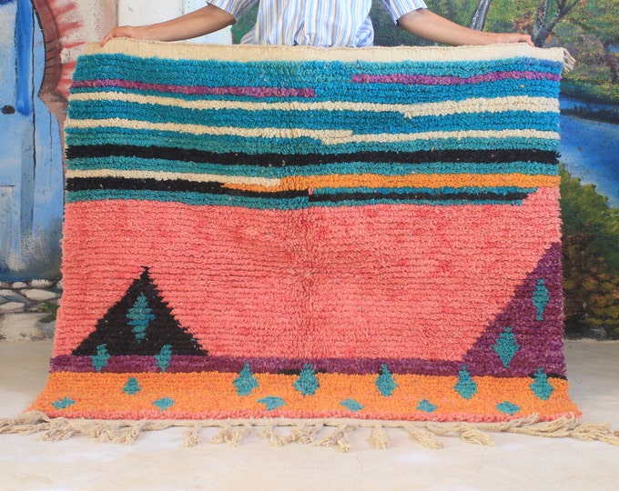 moroccan rug, custom fabulous boujad rug, authentic, azilal rug