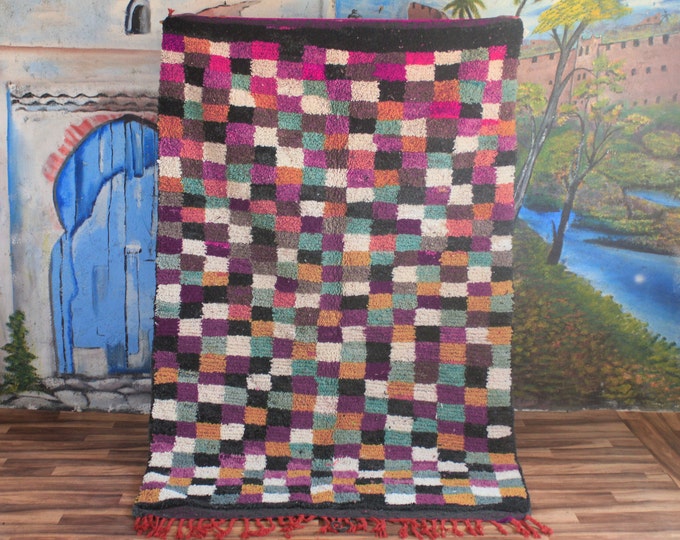 Authentic Moroccan Rug, Custom Fabulous Boujad Rug, Azilal rug, Abstract Multicolored Carpet, Handmade Moroccan Rug, Bohemian Rug