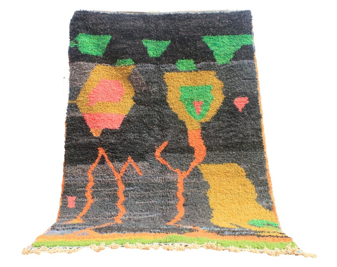 Authentic Moroccan Rug, Custom Fabulous Boujad Rug, Azilal rug, Abstract Multicolored Carpet, Handmade Moroccan Rug, Bohemian Rug