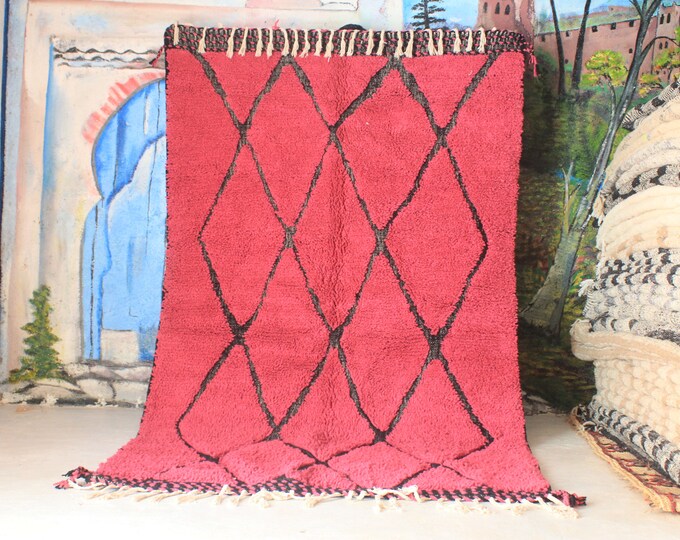 moroccan rug custom beni ouarain - authentic beni ourain rug, moroccan beni rug, natural wool area rug, handmade furniture