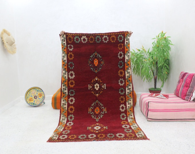 Moroccan Rug Vintage Moroccan Rug Boujaad Rug Handmade Rug Berber Rug Moroccan Wool Rug Bohemian Rug  6.5 x 3.6 ft