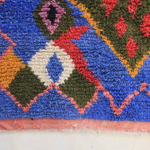 colorful moroccan rug, custom fabulous boujad rug, azilal rug, abstract multicolored carpet, handmade moroccan rug, bohemian rug image 8