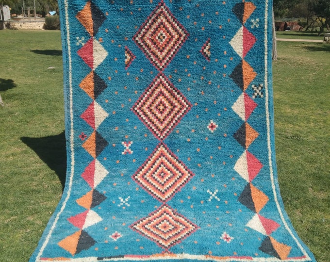 Moroccan Hand-Knotted Rug - Oren Brown Rug - All Over Wool Rug - Colorful Rug - Custom Rug - Handmade Rug - Genuine Sheep Wool