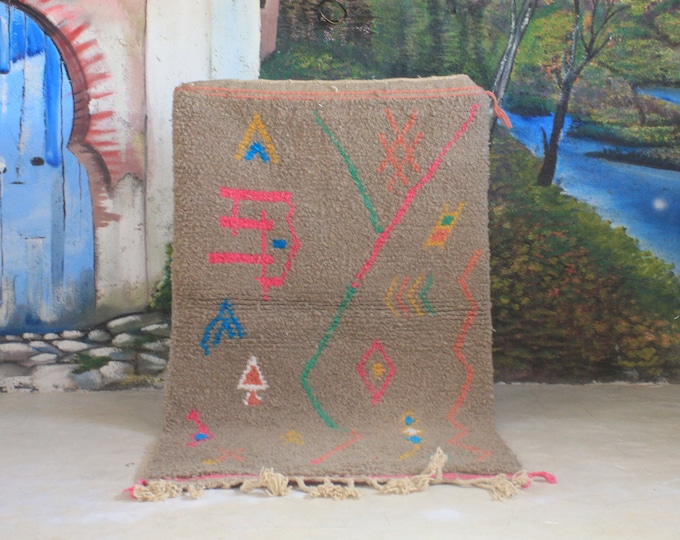Authentic Moroccan Rug, Custom Fabulous Boujad Rug, Azilal rug, Abstract Multicolored Carpet, Handmade Moroccan Rug, Bohemian Rug