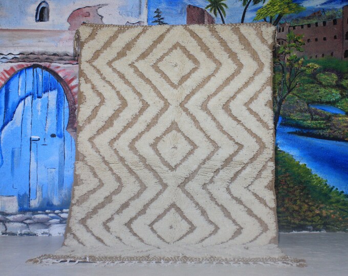 moroccan rug custom beni ouarain - authentic beni ourain rug, moroccan beni rug, natural wool area rug, handmade furniture