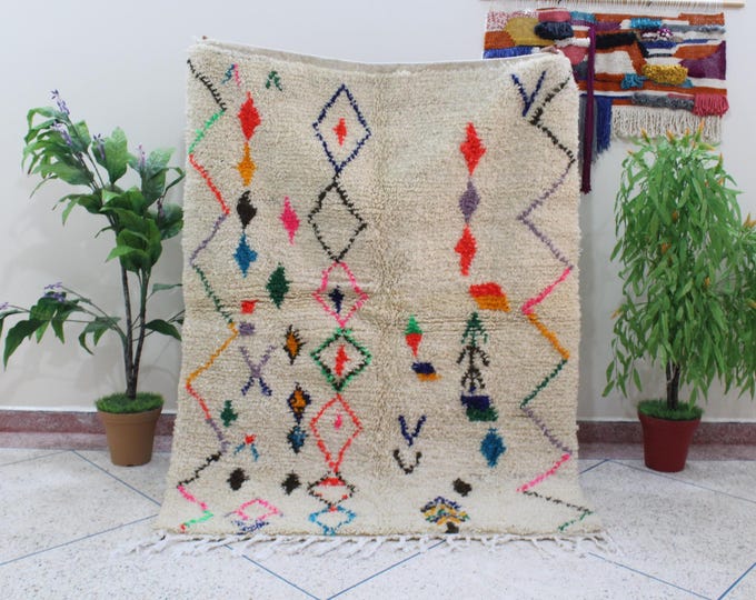 colorful moroccan rug, custom fabulous boujad rug, azilal rug, abstract multicolored carpet, handmade moroccan rug, bohemian rug