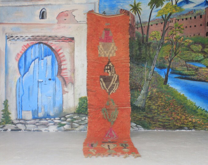 Custom Fabulous Boujad Rug, Authentic Moroccan Rug, Abstract Multicolored Carpet, Handmade Moroccan Rug, Bohemian rug