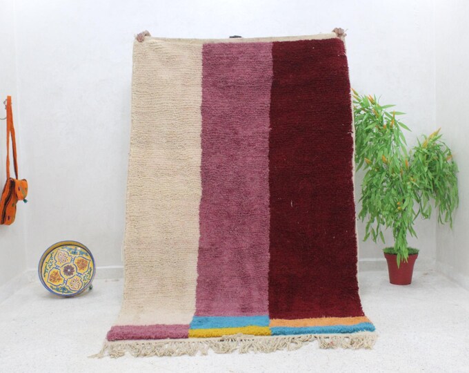colorful moroccan rug, custom fabulous boujad rug, azilal rug, abstract multicolored carpet, handmade moroccan rug, bohemian rug