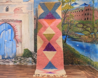 moroccan runner rug - pink rug - hallway runner rug moroccan - berber runner rug - Vintage Morocco Runner