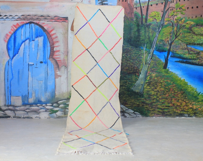 custom runner moroccan Hand knotted Runner rug, wool rug shaggy rug, Authentic Moroccan Rug, Moroccan fluffy Rug