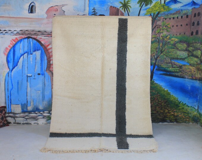 moroccan rug custom beni ouarain - authentic beni ourain rug, moroccan beni rug, natural wool area rug, handmade furniture