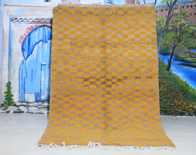Moroccan Berber Checkered rug, Morocco checker rug, large Morrocan checkerboard rug