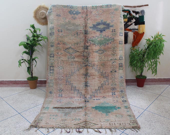 Authentic vintage moroccan rug - Boujaad - Vintage Moroccan Rug, Boujaad Rug 5.2x9.8 ft