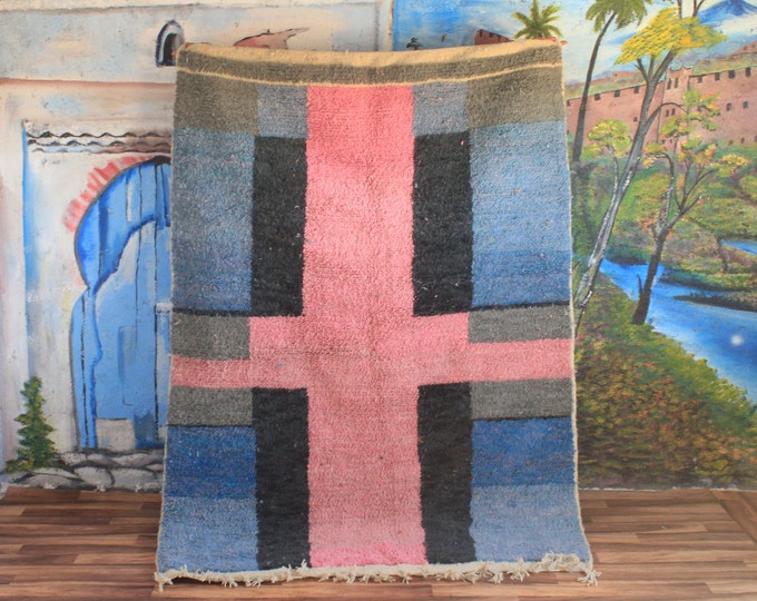 Colorful Moroccan Rug, Custom Fabulous Boujad Rug, Abstract Multicolored Carpet, Handmade Moroccan Rug, Bohemian rug