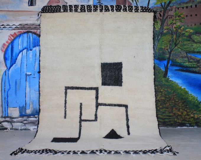moroccan rug custom beni ouarain - authentic beni ourain rug, moroccan beni rug, natural wool area rug, handmade furniture