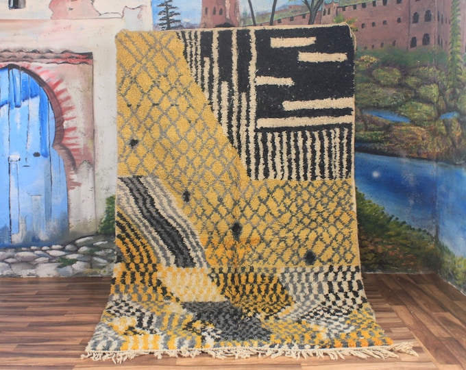 Custom Fabulous Azilal Rug, Authentic Moroccan Rug, Azilal rug, Abstract Multicolored Carpet, Handmade Moroccan Rug, Bohemian rug