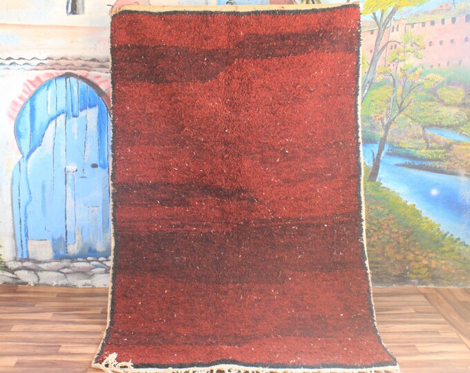 Colorful Moroccan Rug, Custom Fabulous Boujad Rug, Abstract Red Carpet, Handmade Moroccan Rug, Bohemian rug