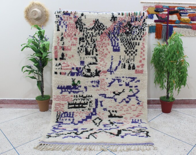 Moroccan custom rug, Azilal rug, Handmade Moroccan rug, Custom rug, berber rug, Boujaad rug, Area rug, Morocco rug, Wool rug