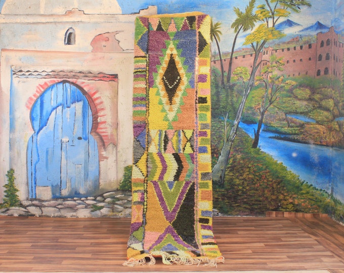 custom runner moroccan Hand knotted Runner rug, wool rug shaggy rug, Authentic Moroccan Rug, Moroccan fluffy Rug