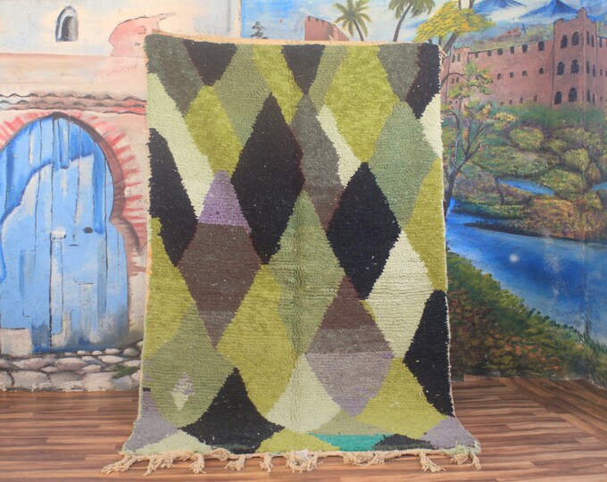colorful moroccan rug, custom fabulous boujad rug, azilal rug, abstract multicolored carpet, handmade moroccan rug, bohemian rug