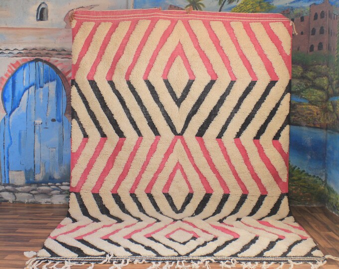 Custom Fabulous Azilal Rug, Authentic Moroccan Rug, Azilal rug, Abstract Multicolored Carpet, Handmade Moroccan Rug, Bohemian rug