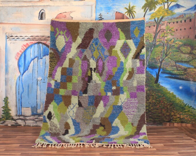 Moroccan Berber Rug - Boujaad Rug - Custom Area Rug - Handmade Rug - Genuine Lamb Wool - Berber Wool Rug