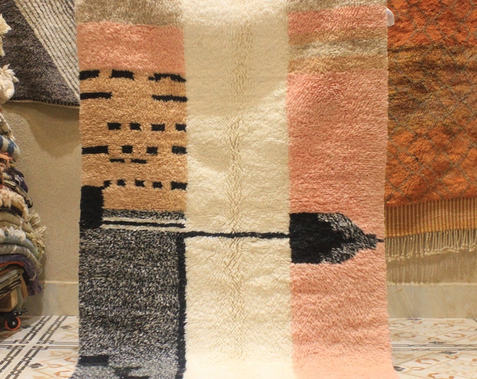 Authentic Moroccan Rug, Custom Fabulous Boujad Rug, Azilal rug, Abstract Multicolored Carpet, Handmade Moroccan Rug, Bohemian Rug