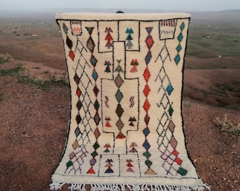 Colorful Moroccan Rug, Custom Fabulous Boujad Rug, Azilal rug, Abstract Multicolored Carpet, Handmade Moroccan Rug, Bohemian rug