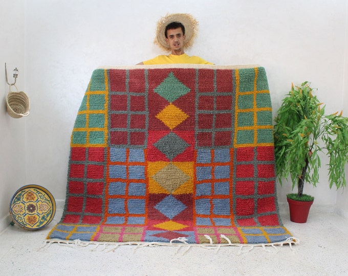 Azilal rug - Authentic Moroccan rug - Berber carpet - Handmade rug - Area rug - Genuine Wool rug - Tapis berbere - Teppich