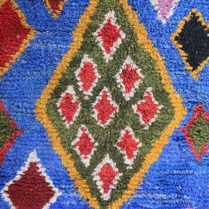 colorful moroccan rug, custom fabulous boujad rug, azilal rug, abstract multicolored carpet, handmade moroccan rug, bohemian rug image 2