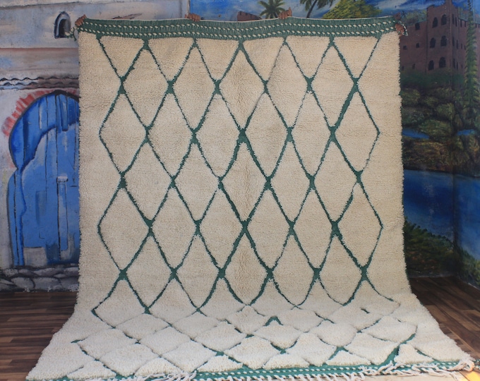 Moroccan Handmade rug ,Beni ourain style Morocco wool Berber Rug, modern rug, Hand woven rug, Azilal Berber style