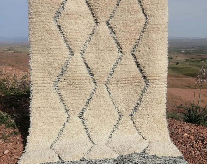 Moroccan Handmade Rug  Carpet Abstract Rug Handmade Wool Rug Berber Azilal Rug Handwoven Wool Rug
