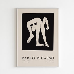 Pablo Picasso exhibition line art, Picasso Print, Picasso Acrobat Poster, The Acrobat Print, Printable Picasso, Digital Download