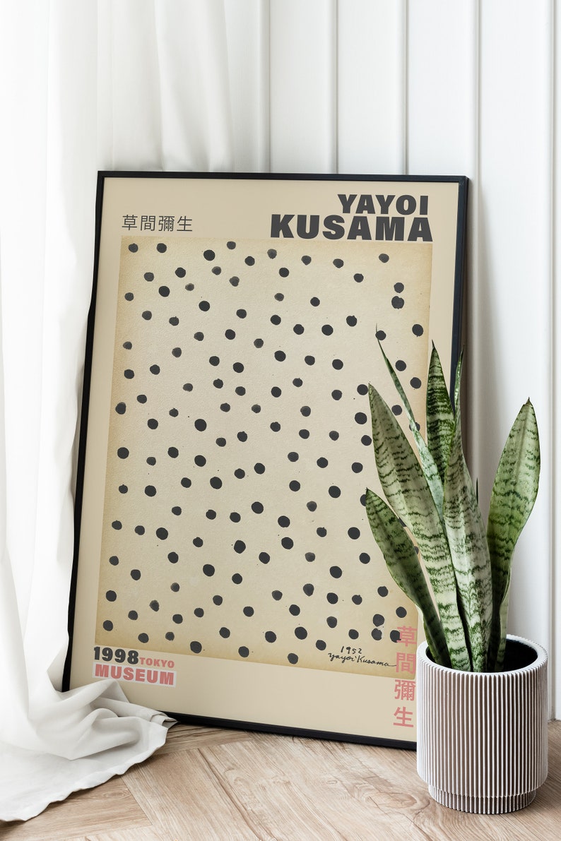 Yayoi Kusama Poster, Yayoi Kusama Exhibition Print, Japanese Wall Art