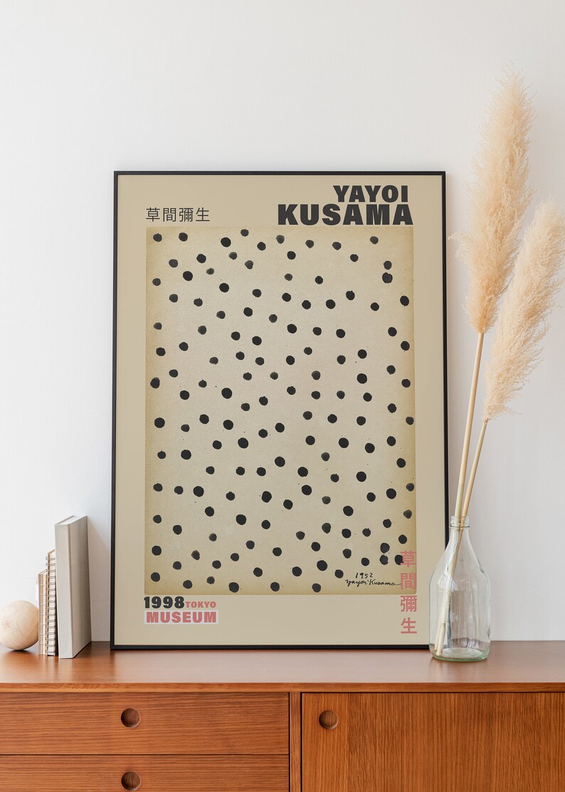 Yayoi Kusama Poster, Yayoi Kusama Exhibition Print, Japanese Wall Art
