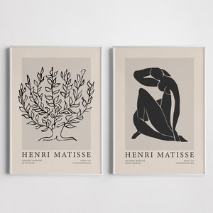 Henri Matisse Set of 2 Poster, Matisse Set Print, Matisse Set Poster, Printable Poster, Gallery Wall Set Of 2, Exhibition Set of 2 Prints,3