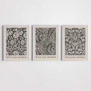 William Morris Set of 3 Poster, Morris Set Poster, William Set Print, Printable Poster, Gallery Wall Set Of 3, Exhibition Set of 3 Prints